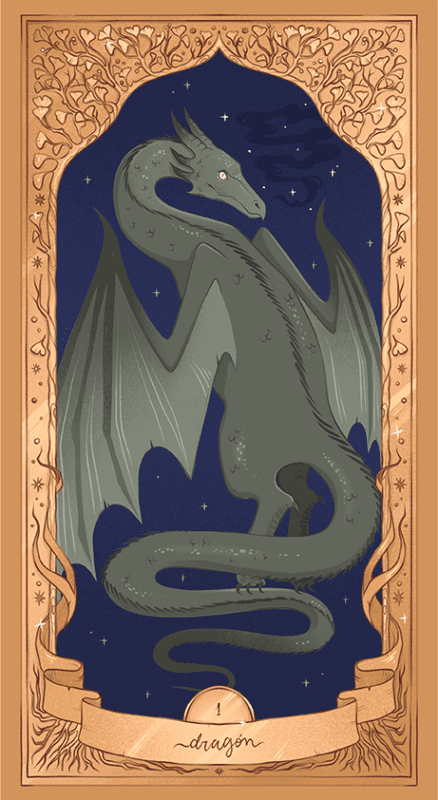 ilustración digital dragón