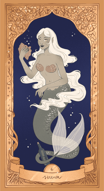 ilustración ditial sirena