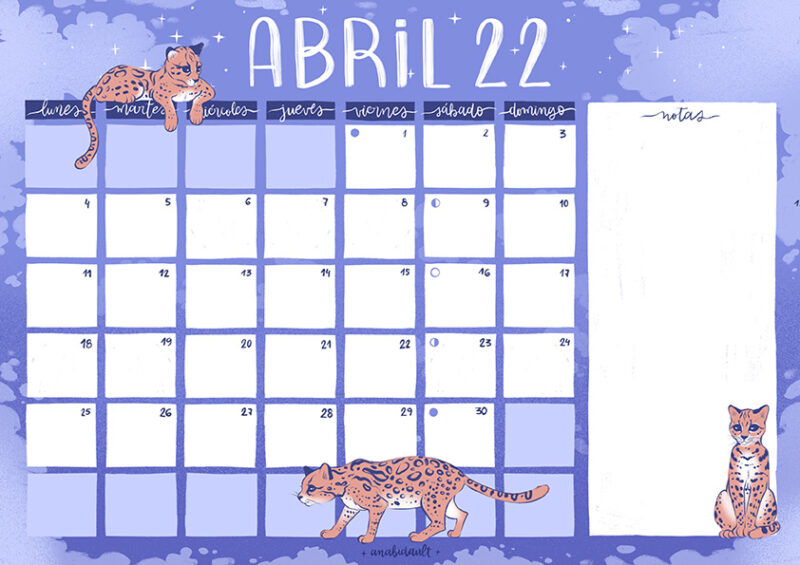 Calendario 2022 - Abril