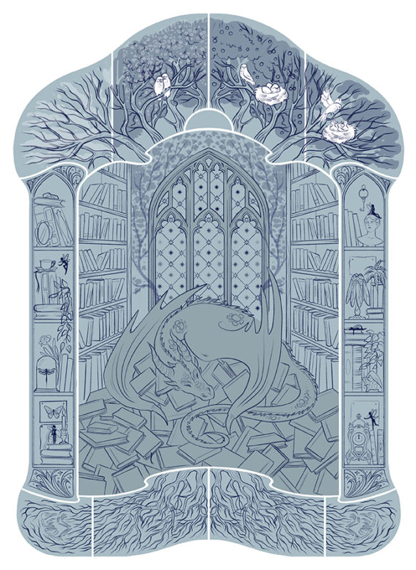 Libri sunt anima - boceto