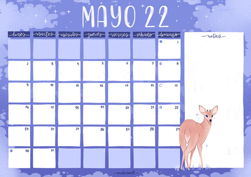 Calendario 2022 - Mayo