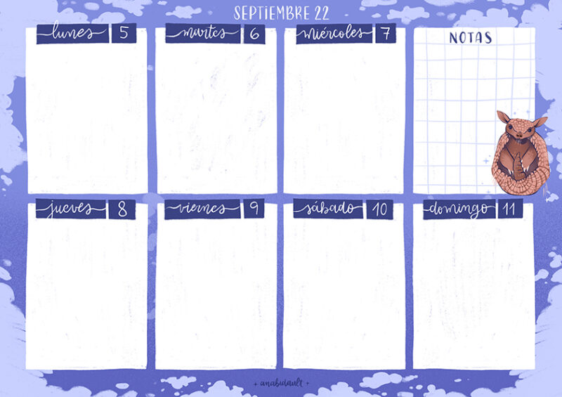 Planner semanal 2022 - Septiembre