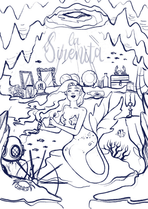 La Sirenita - boceto