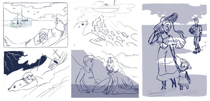 La Leona Marina - Bocetos digitales