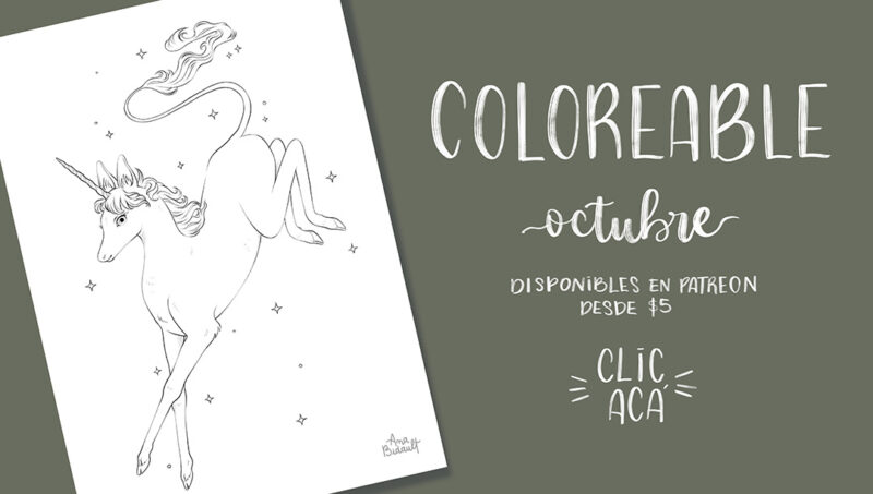 coloreable unicornio