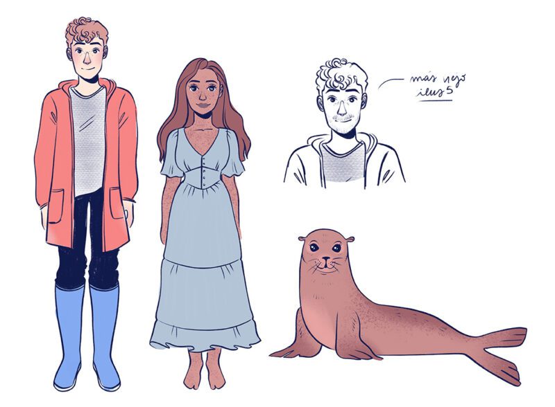 La Leona Marina - Diseño de personajes