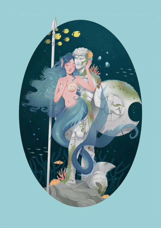 Sirena Enamorada - ilustración final