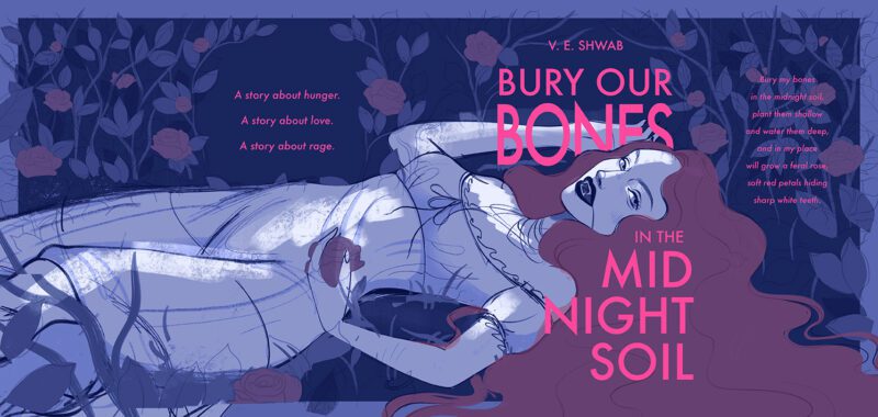 Bury our bones in the midnight soil v.e. schwab ilustracion de portada vampiro