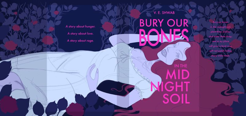 Bury our bones in the midnight soil v.e. schwab ilustracion de portada vampiro